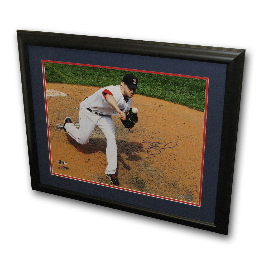 Autographed Daniel Bard 16x20 Framed Photo "boston Red Sox" (mlb Authenticated)