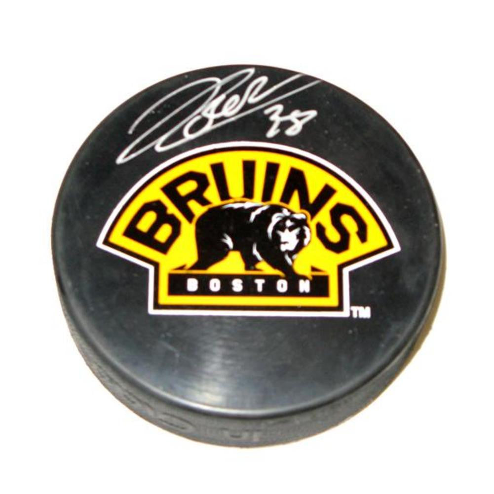 Autographed Jordan Caron Boston Bruins "bear" Logo Puck. Jordan Was Drafted 25th Overall By The Bruins In 2009. He Scored His First Nhl Goal On Octob