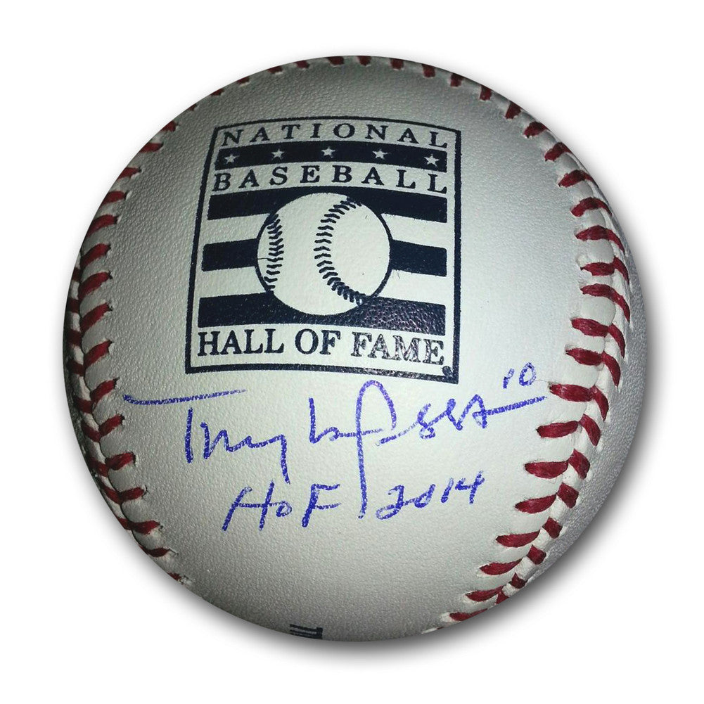 Autographed Tony Larussa Hall Of Fame Logo Baseball Inscribed "hof 14"