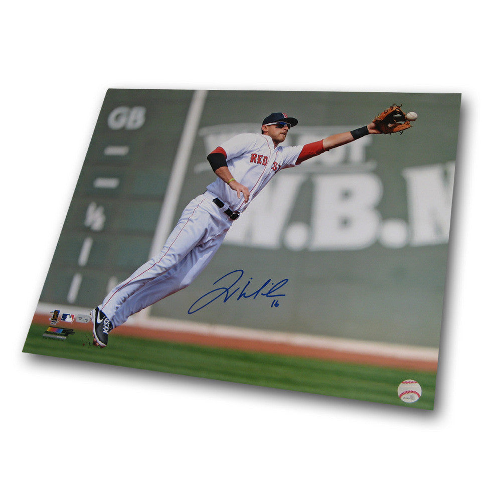 Autographed Will Middlebrooks 16-by-20 Inch Unframed Fielding Photo