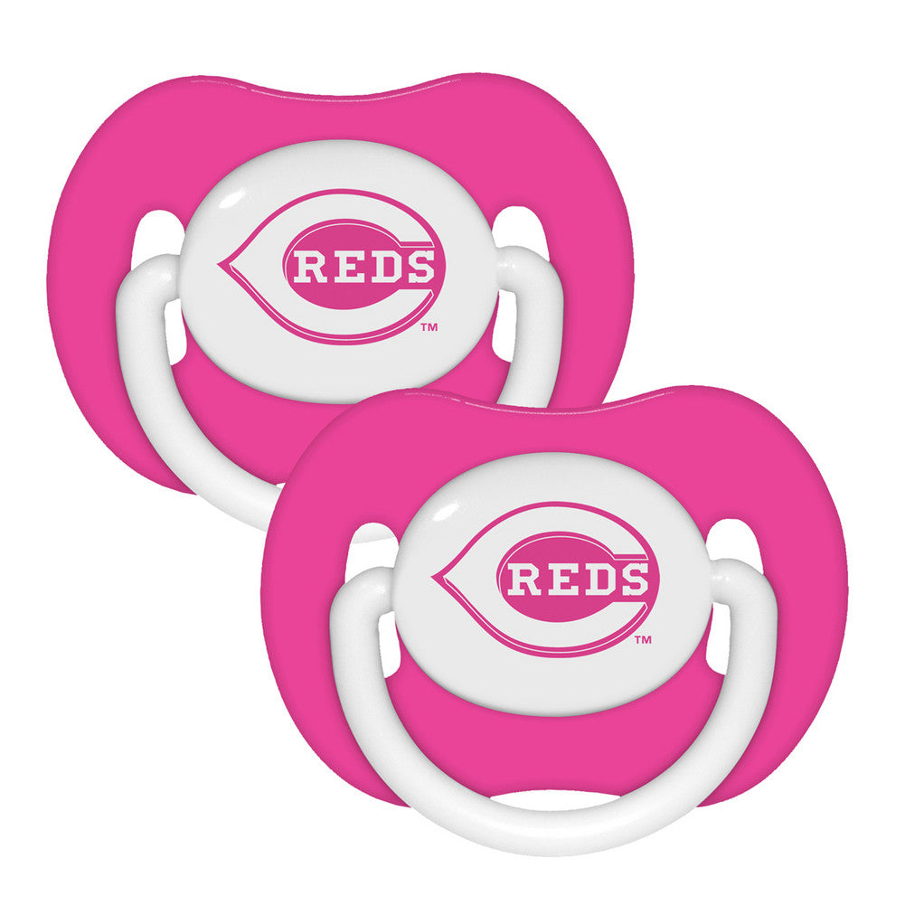 2 Pack Pink Pacifiers - Cincinnati Reds
