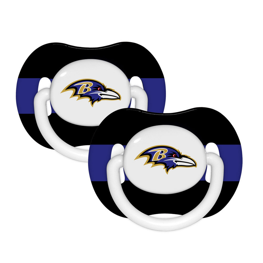 Baby Fanatic 2-pack Pacifiers - Baltimore Ravens