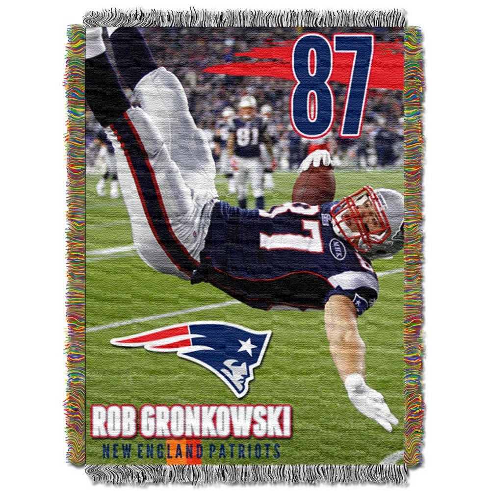 New England Patriots - 48x60 Inch Tapestry Of Rob Gronkowski