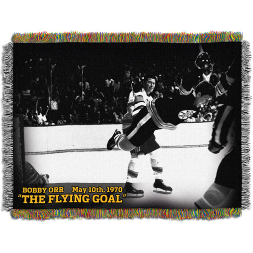 Tapestry Throw - Bobby Orr - Flying Goal