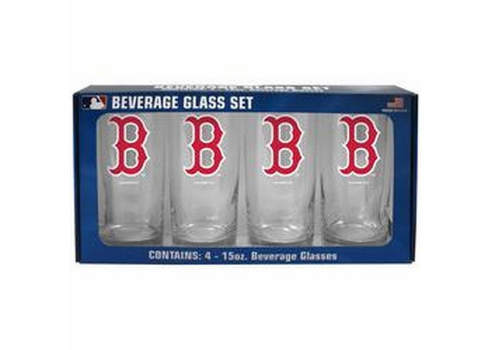 Boelter 4 Pack Beverage Glass Set - Boston Red Sox