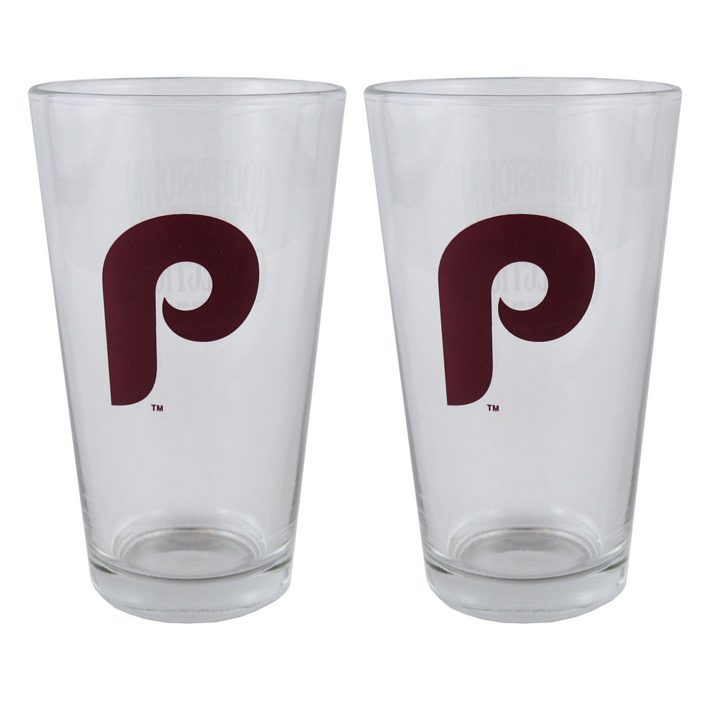Boelter Pint Glass 2-pack - Philadelphia Phillies - Retro Logo