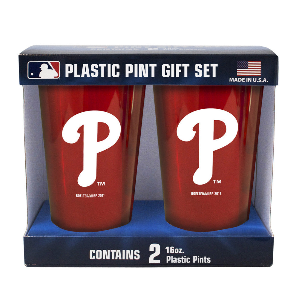 Boelter Brand Plastic 16 Ounce Pint Cups (pack Of 2) - Philadelphia Phillies
