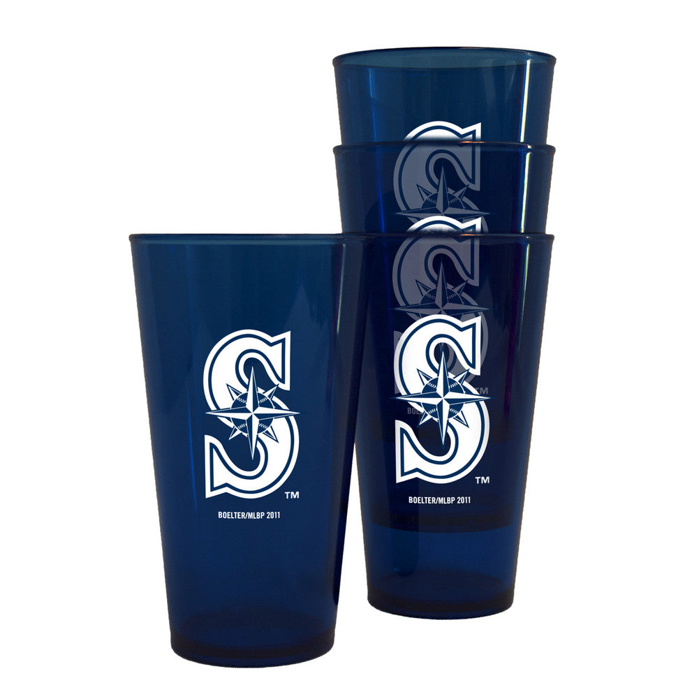 Boelter Plastic Pint Cups 4-pack - Seattle Mariners