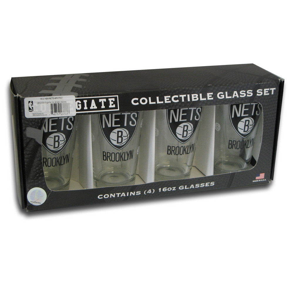 Boelter 4 Pack Pint Glass - Brooklyn Nets