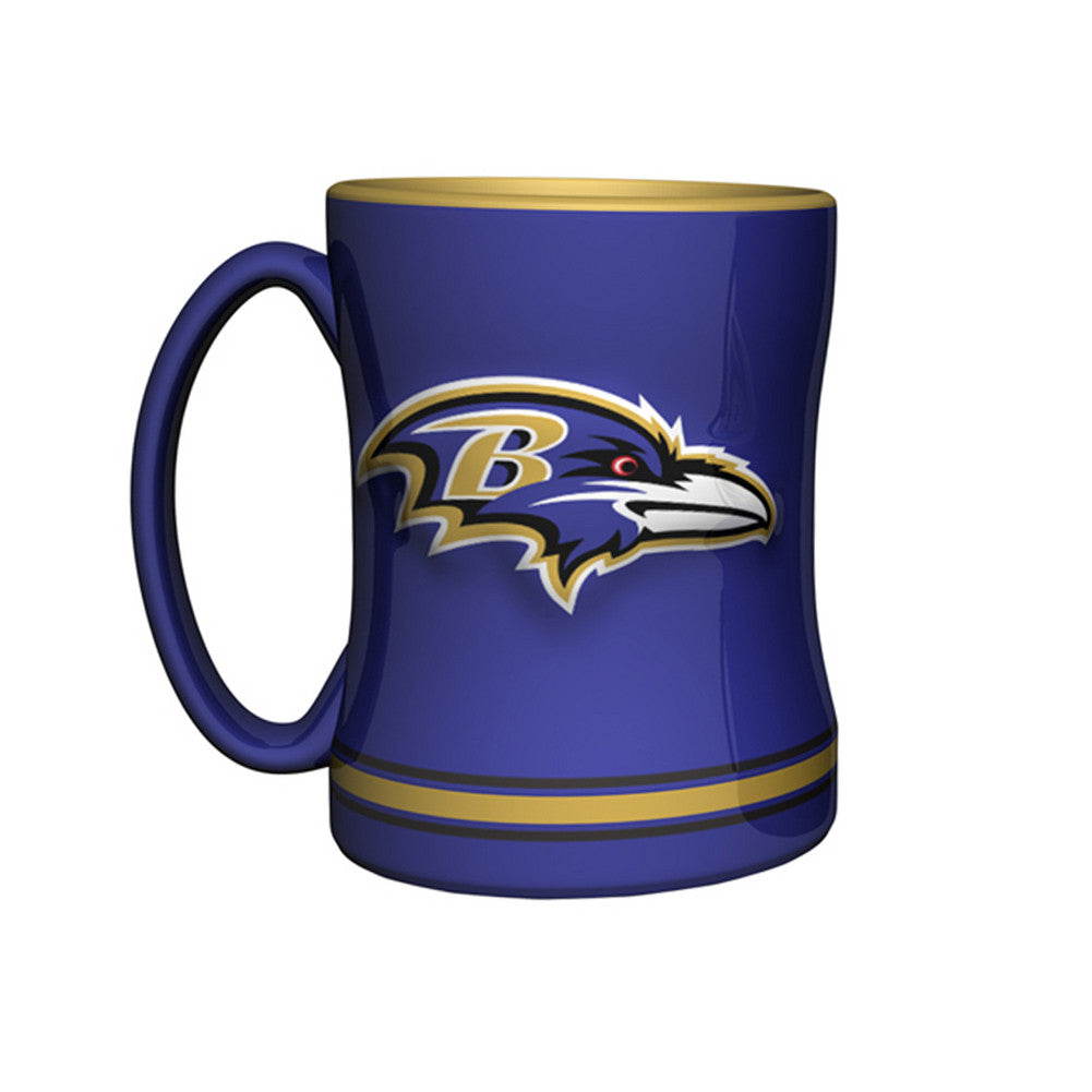 Boxed Relief Sculpted Mug - Baltimore Ravens