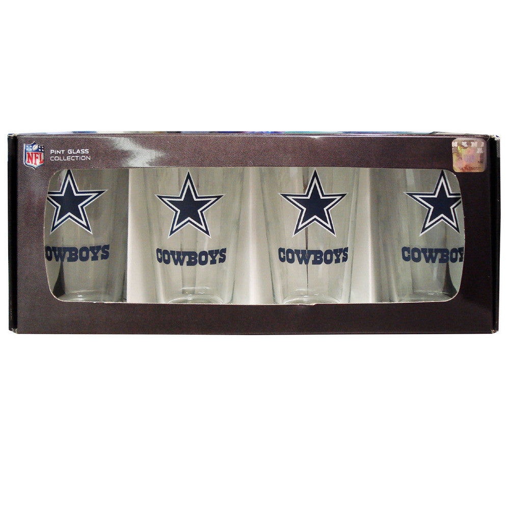 4 Pack Pint Glass Nfl - Dallas Cowboys