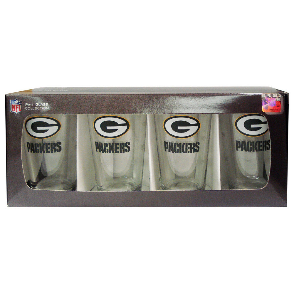 4 Pack Pint Glass Nfl - Green Bay Packers