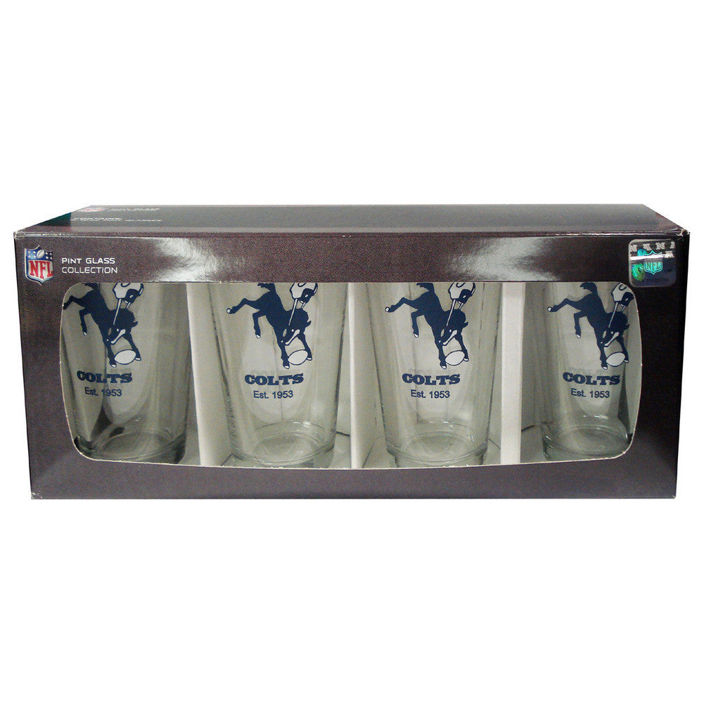 4 Pack Pint Glass Nfl - Indianapolis Colts