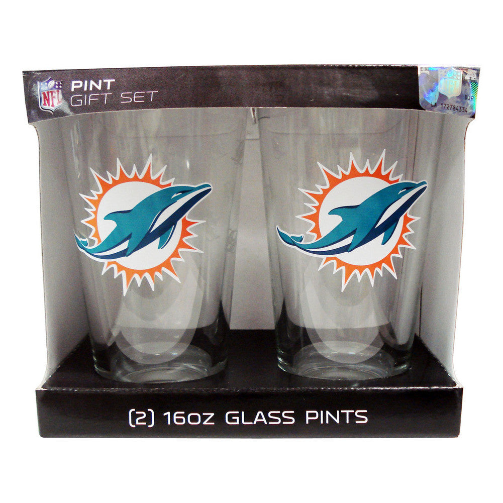 Boelter Pint Glass 2-pack - Miami Dolphins