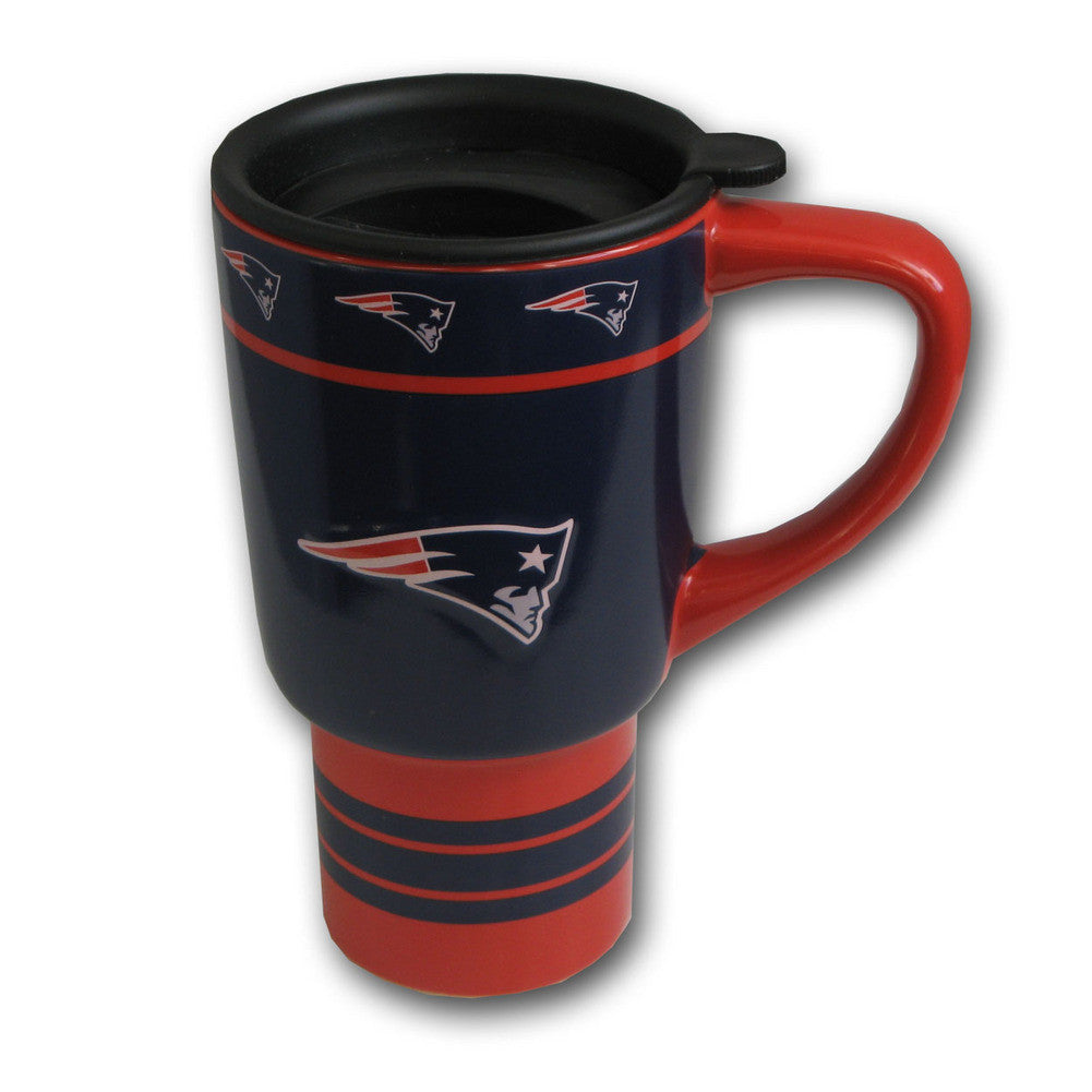 Nfl 15oz Sculpted Travel Mug - New England Patriots
