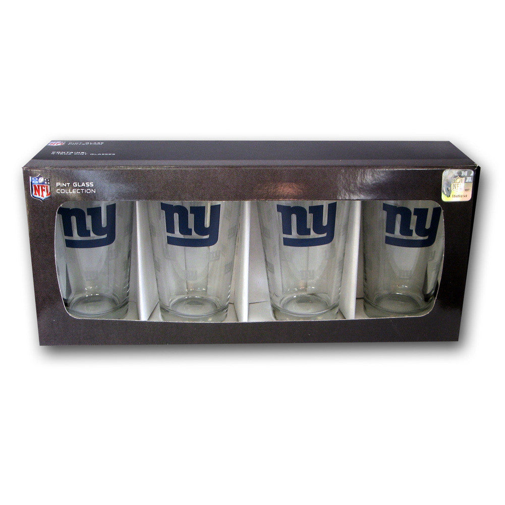 4 Pack Pint Glass Nfl - New York Giants