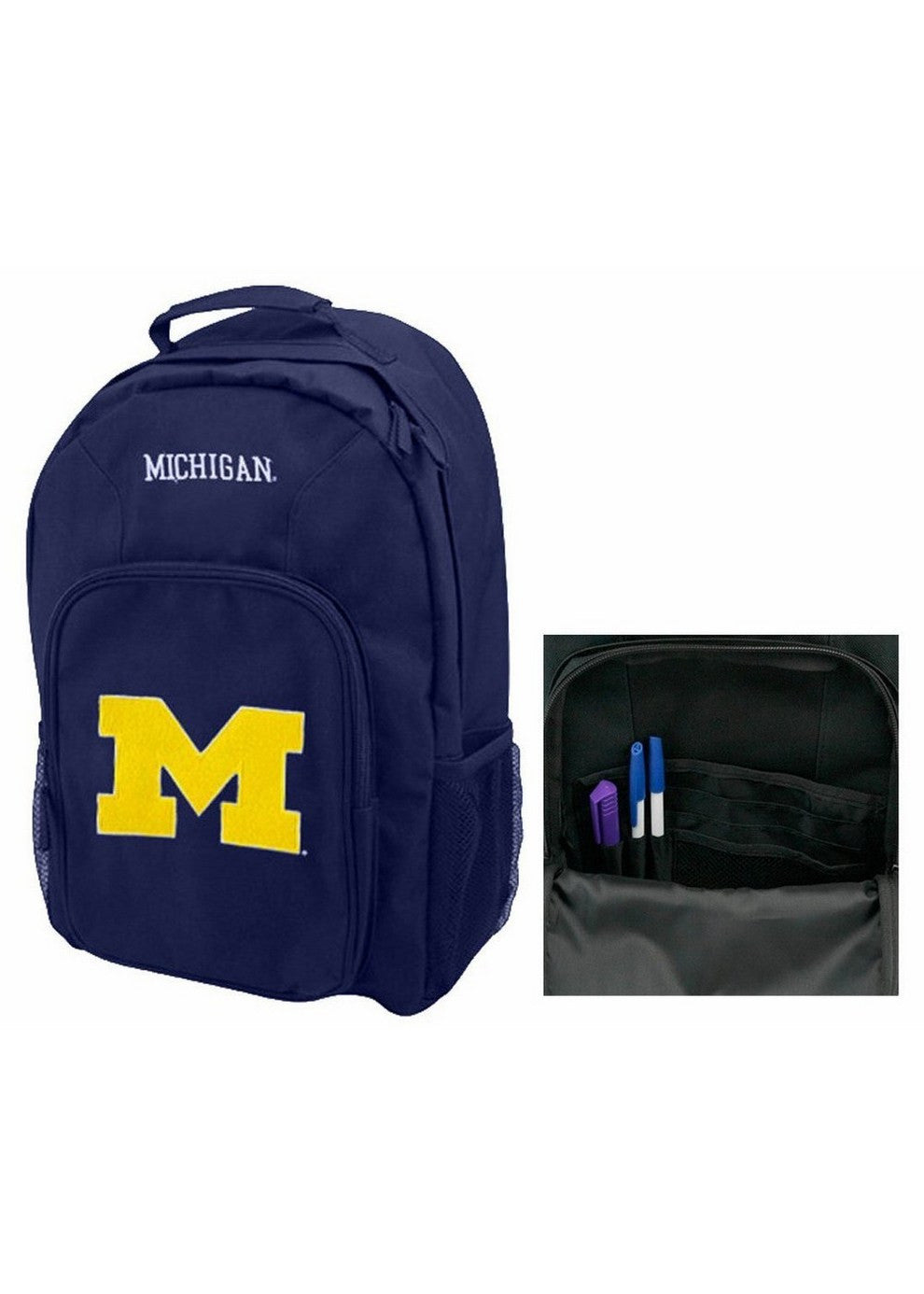 Southpaw Navy Michigan Wolverines Backpack