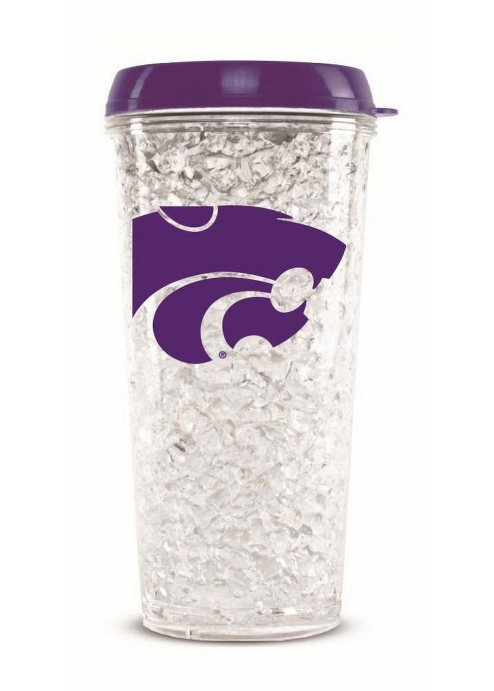 Crystal Freezer Straw Tumbler With Lid - Kansas State Wildcats