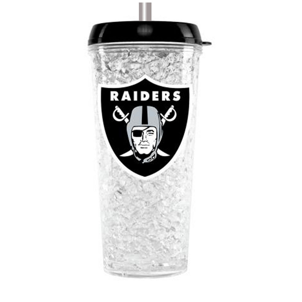 Duckhouse Crystal Tumbler With Straw - Oakland Raiders