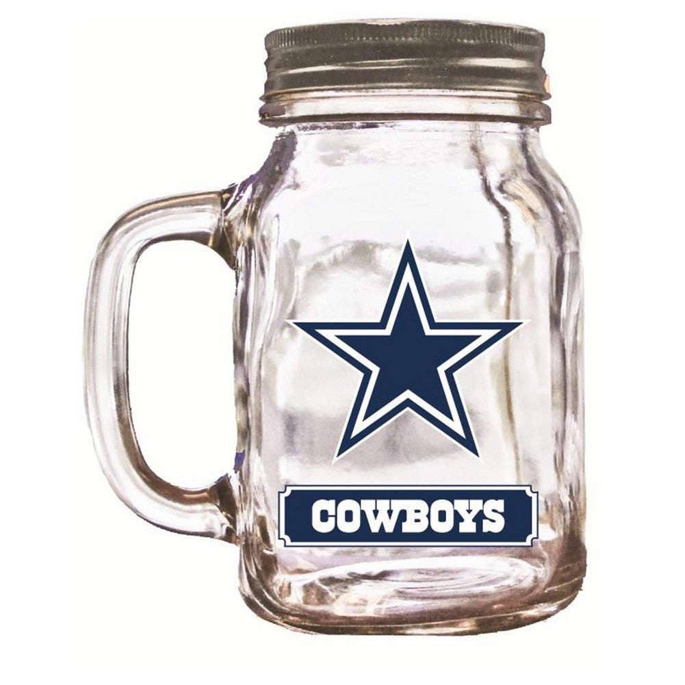 Duckhouse 16 Ounce Mason Jar - Dallas Cowboys