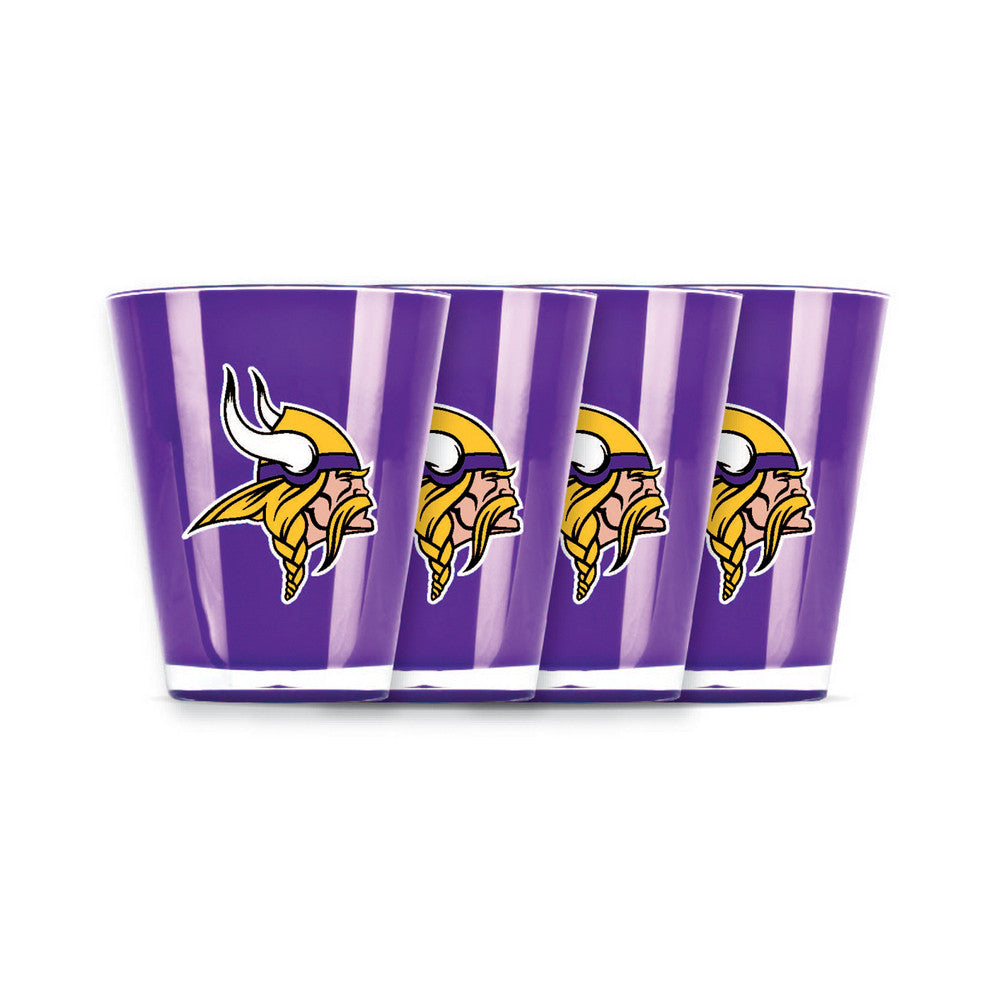 4 Piece Shot Glass Set - Minnesota Vikings