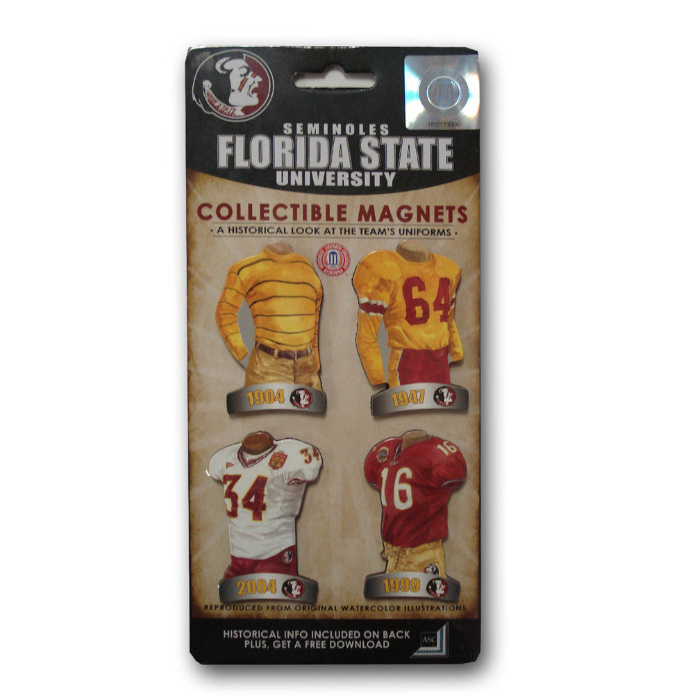4 Pack Uniform Magnet Set - Ncaa - Florida State University