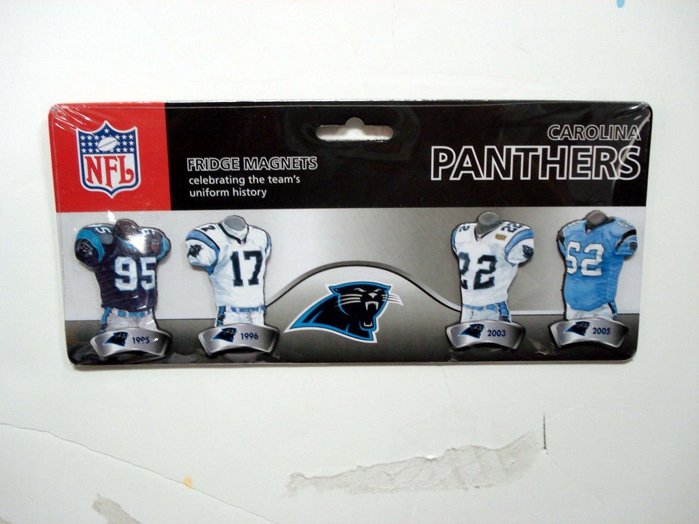 4 Pack Uniform Magnet Set - Nfl - Carolina Panthers