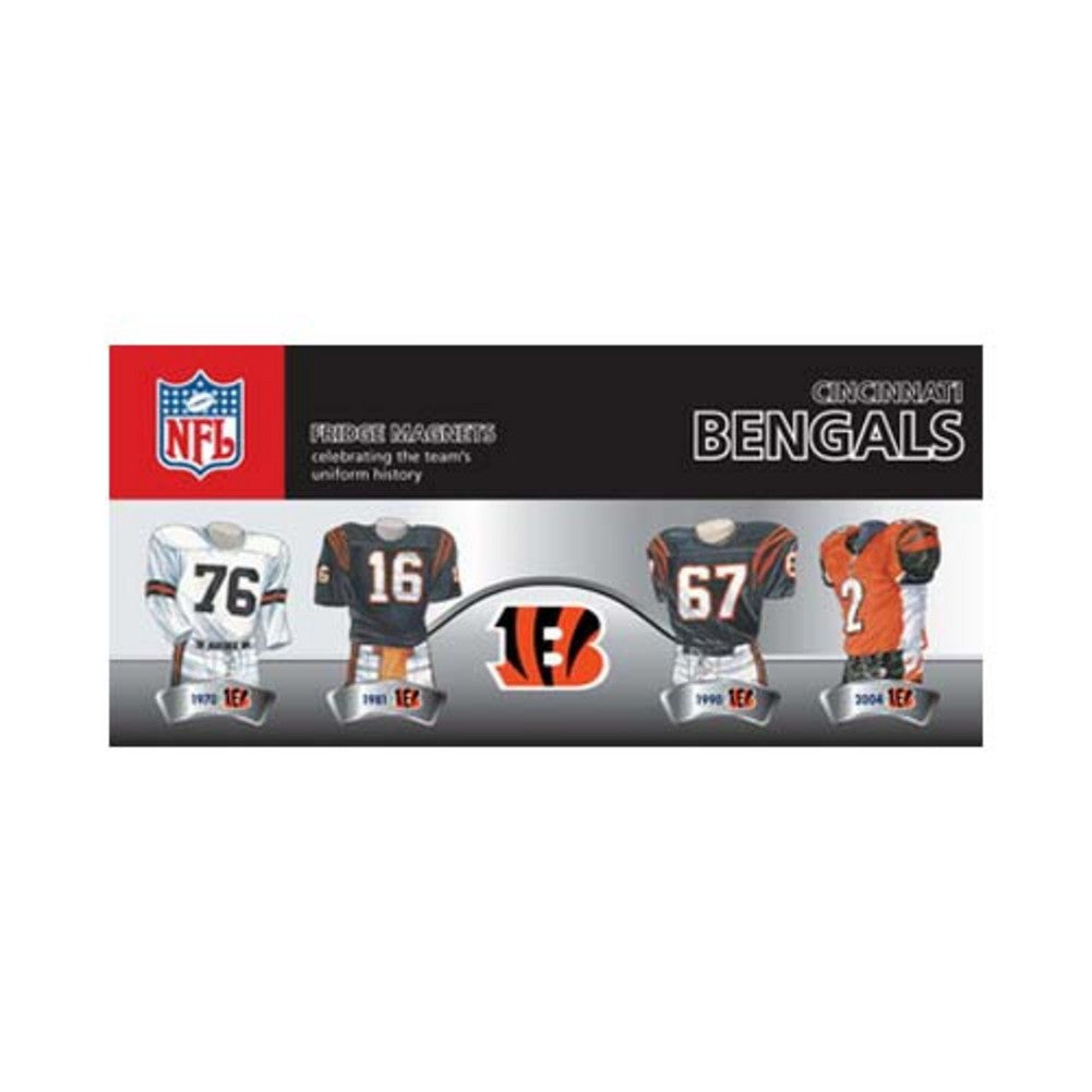 4 Pack Uniform Magnet Set - Nfl - Cincinnati Bengals