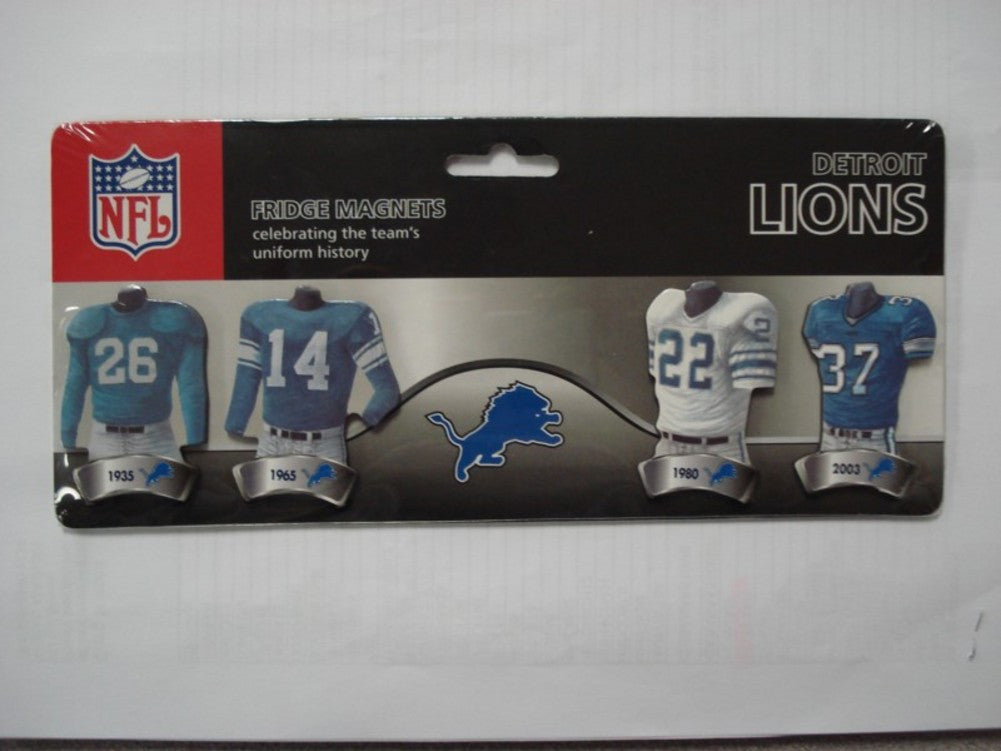 4 Pack Uniform Magnet Set - Nfl - Detroit Lions