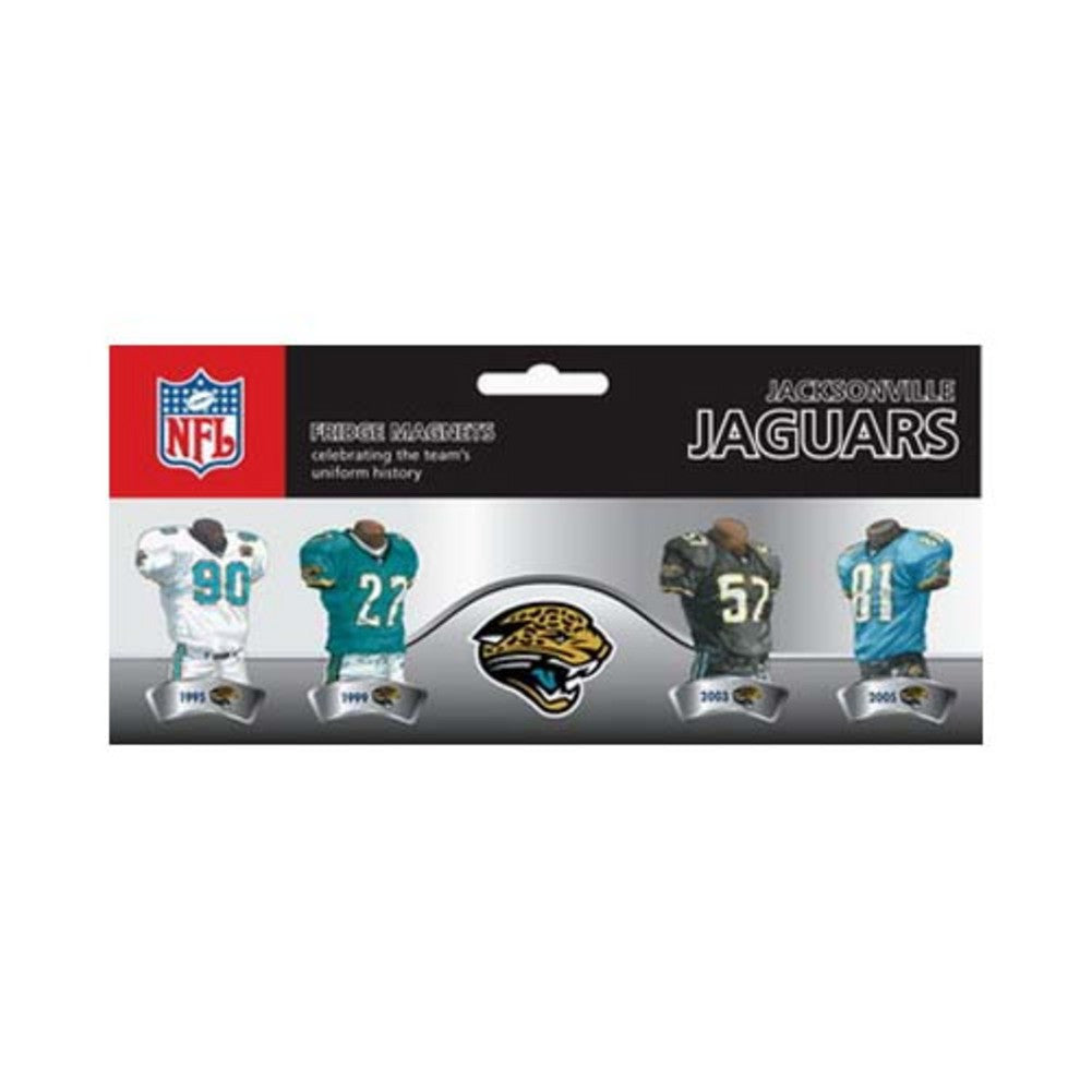 4 Pack Uniform Magnet Set - Nfl - Jacksonville Jaguars
