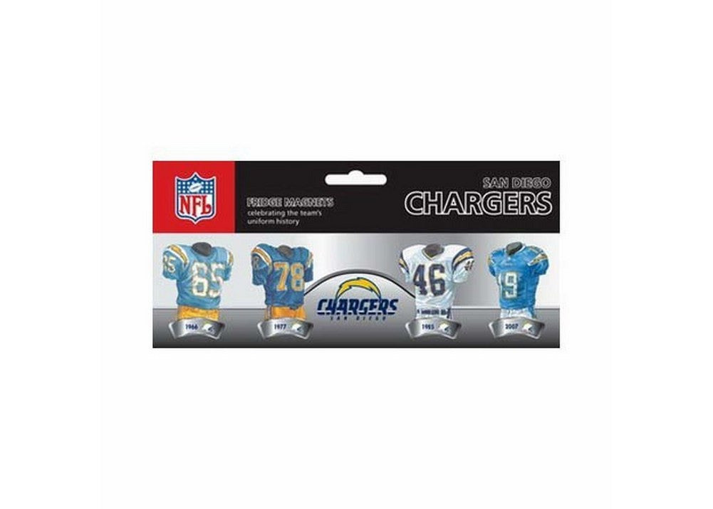 4 Pack Uniform Magnet Set - Nfl - San Diego Chargers