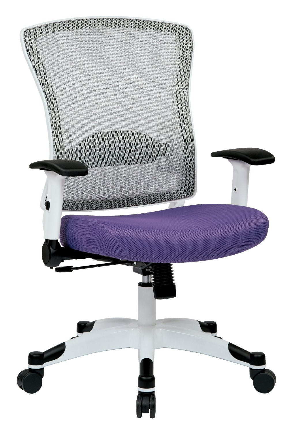 Space Seating 317w-w1c1f2w-512 White Frame Managers Chair (purple)