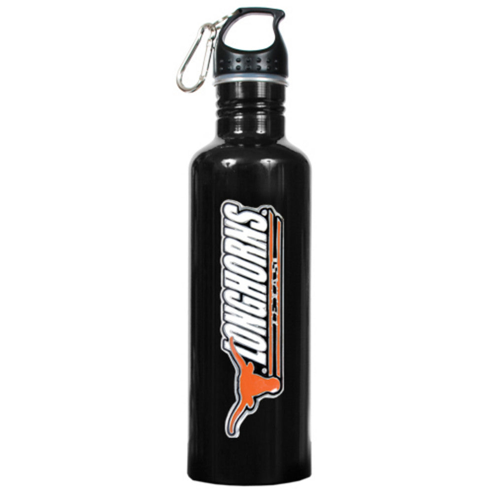 Stainless Steel Water Bottle - Texas Longhorns Black