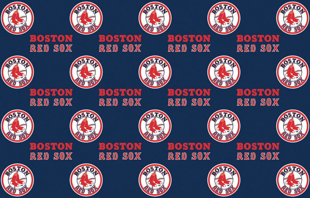 2-packages Of Mlb Gift Wrap - Red Sox