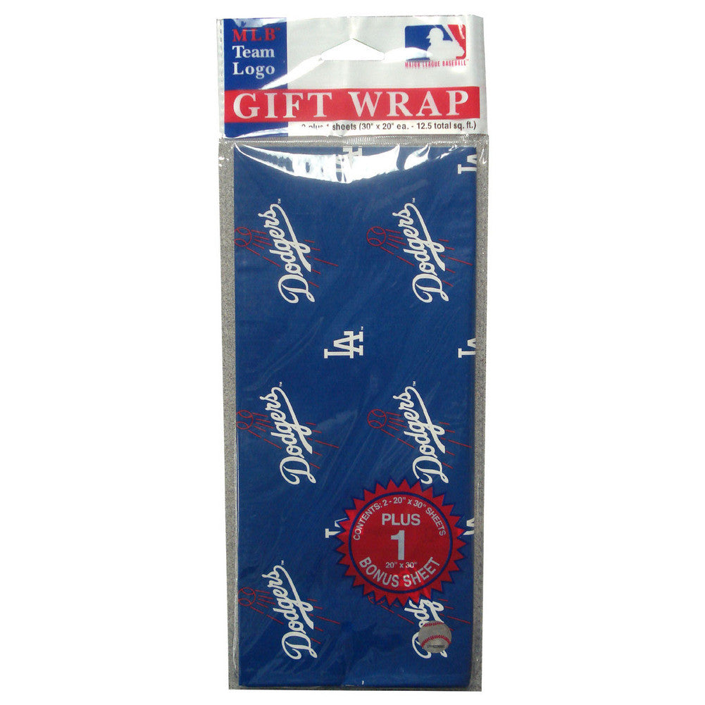 2-packages Of Mlb Gift Wrap - Dodgers