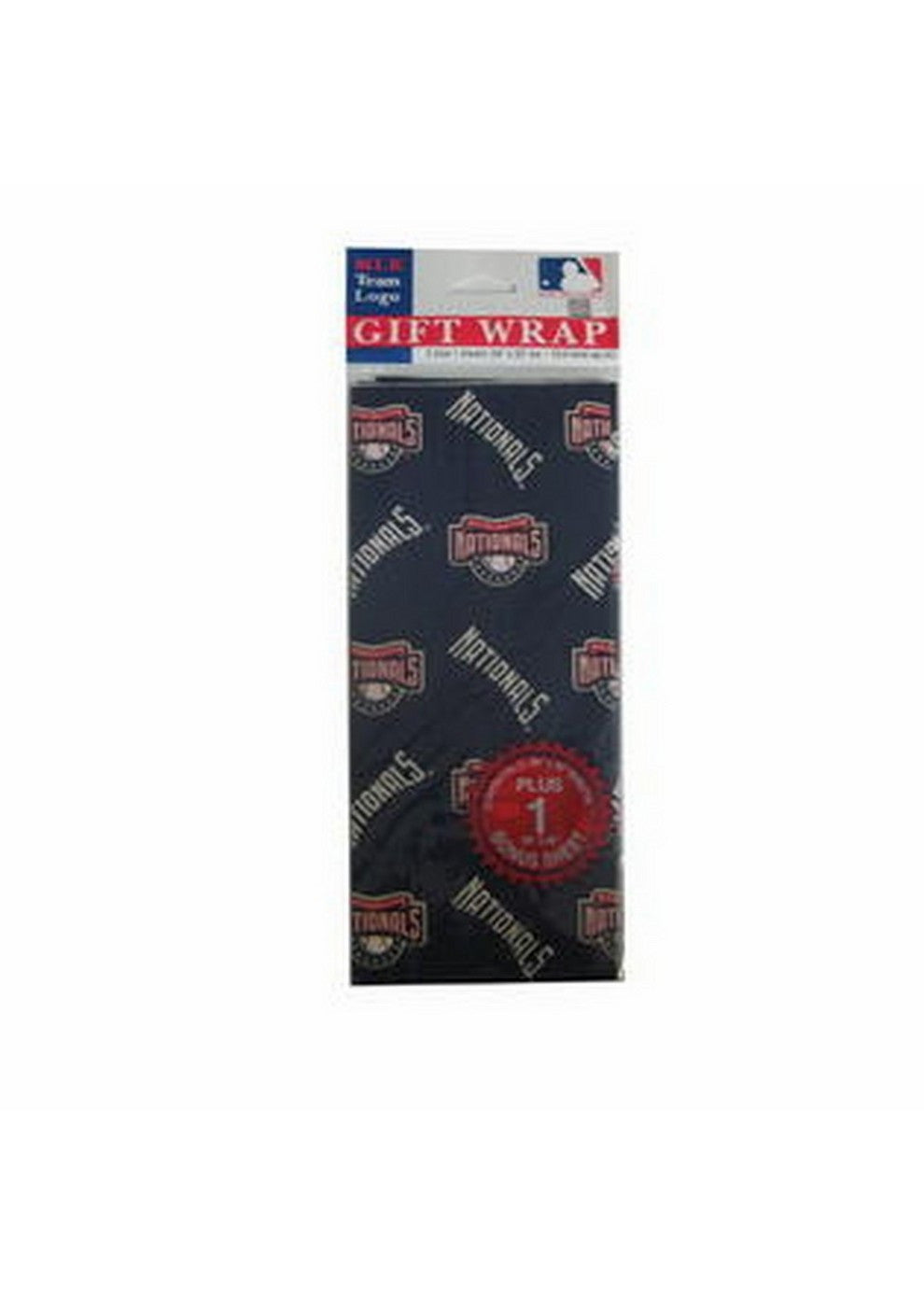 2-packages Of Mlb Gift Wrap - Nationals