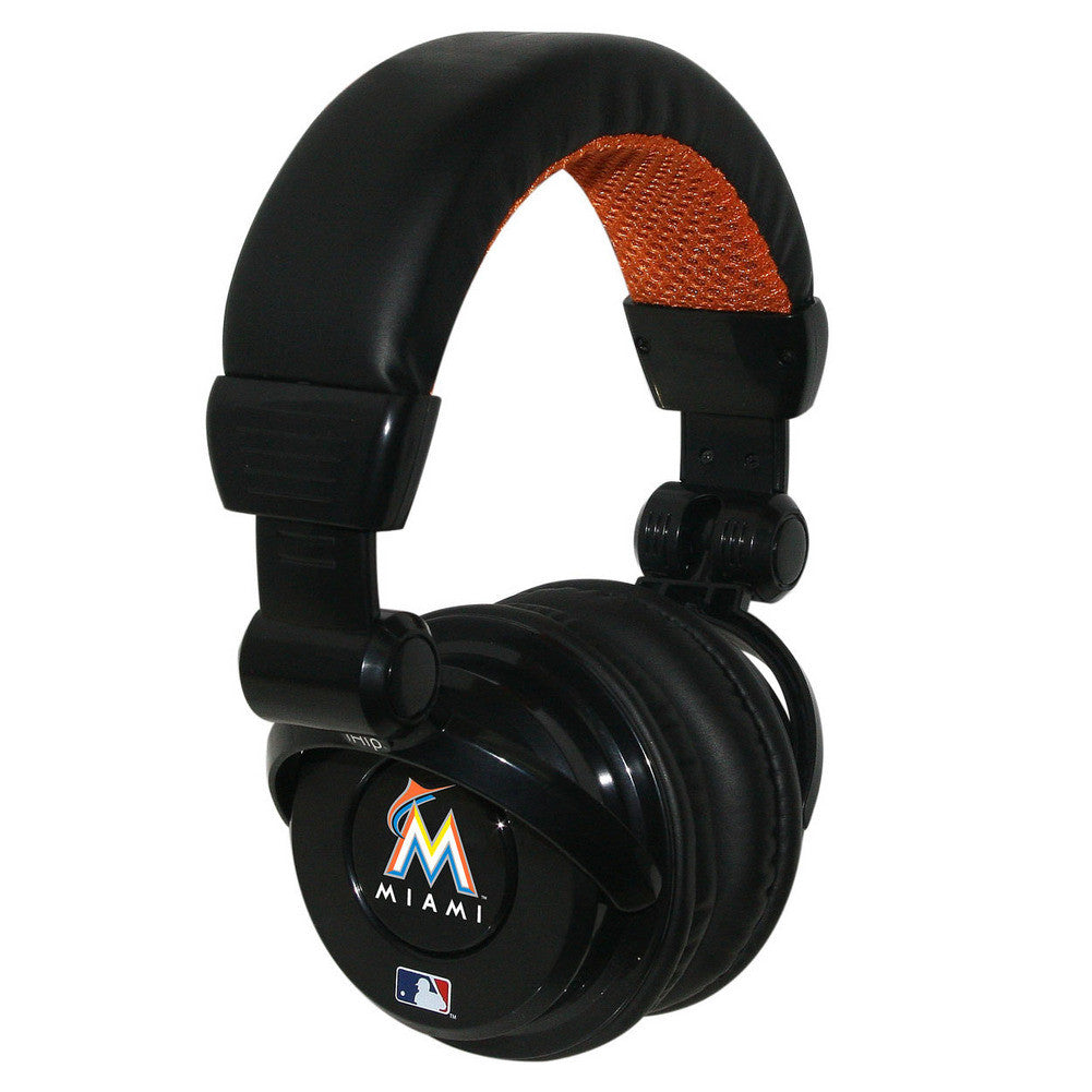 Ihip Mlb Pro Dj Headphones With Microphone - Miami Marlins
