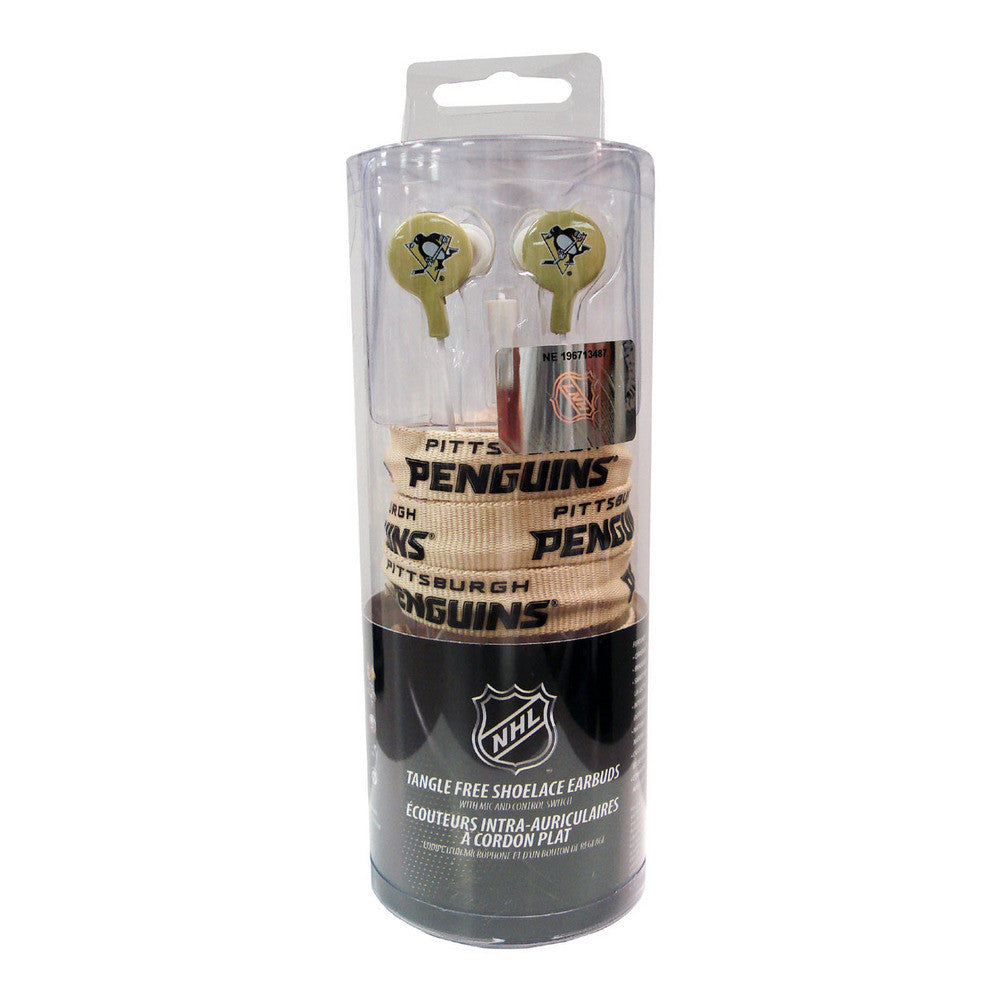Shoelace Earbuds - Nhl Pittsburgh Penguins