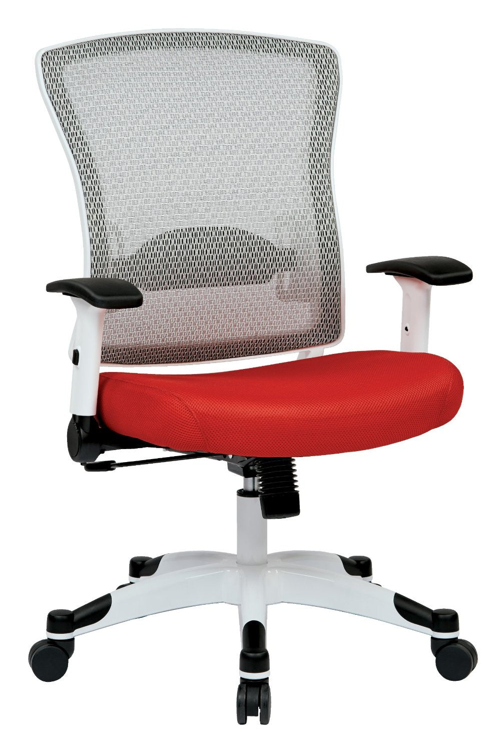 Space Seating 317w-w1c1f2w-9 White Frame Managers Chair (red)