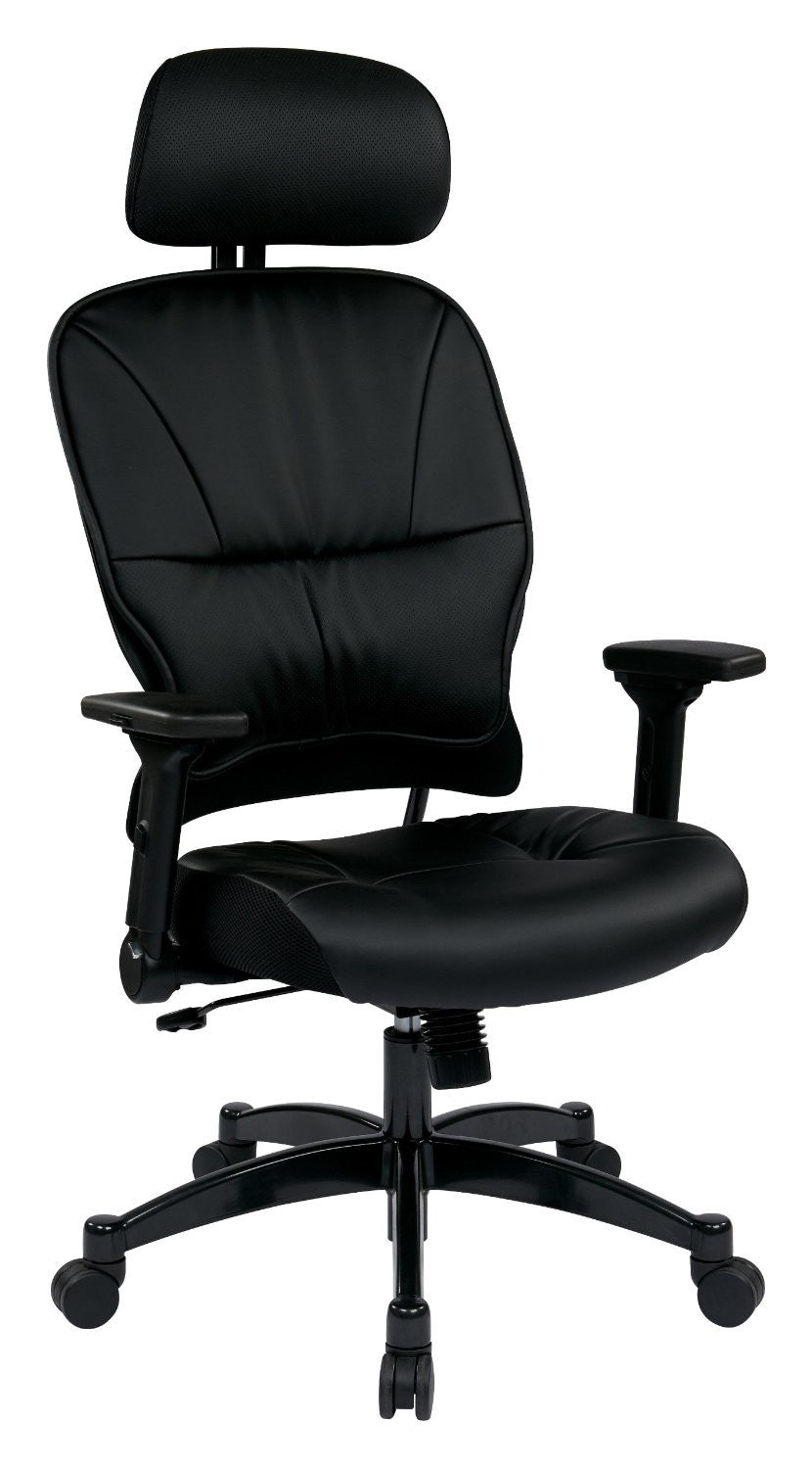 Space Seating 32-e3371f3hl Eco Leather Seat And Back Managers Chair With Headrest