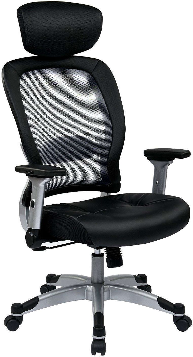 Space Seating 327-e36c61f6 Professional Light Air Grid¨ Back And Eco Leather Seat Chair