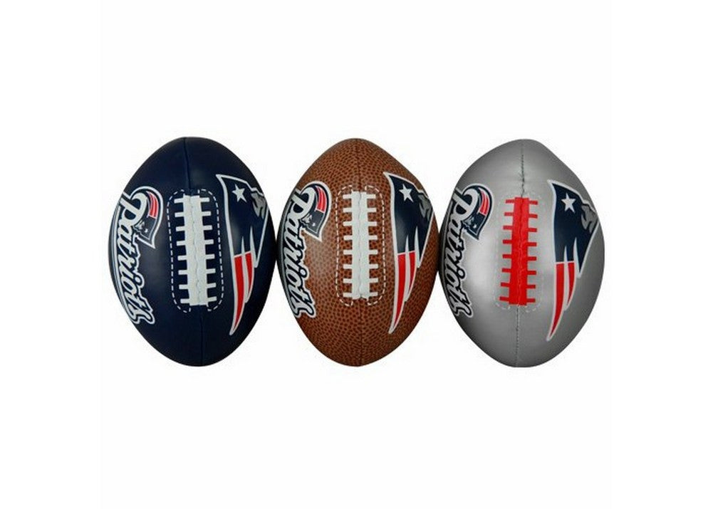 3-football Softee Set New England Patriots