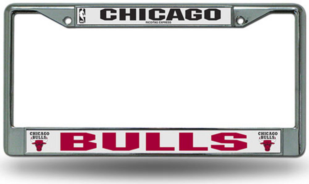 Chrome License Plate Frame - Chicago Bulls