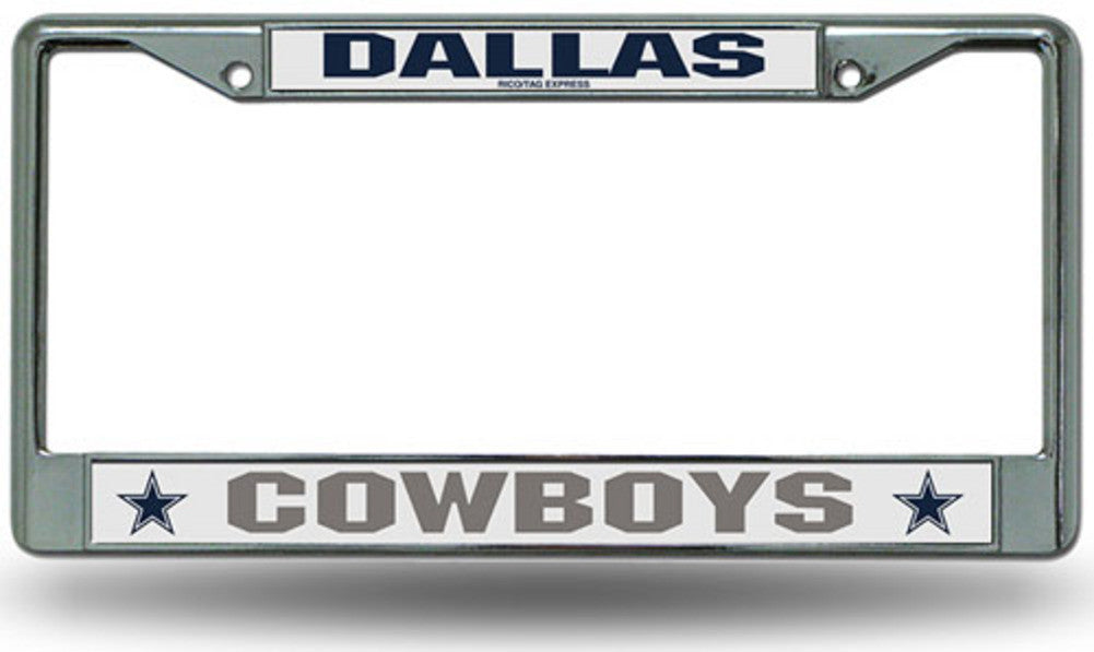 Chrome License Plate Frame - Dallas Cowboys