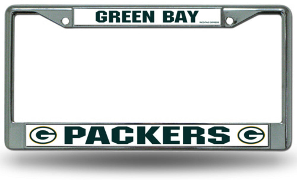 Chrome License Plate Frame - Green Bay Packers
