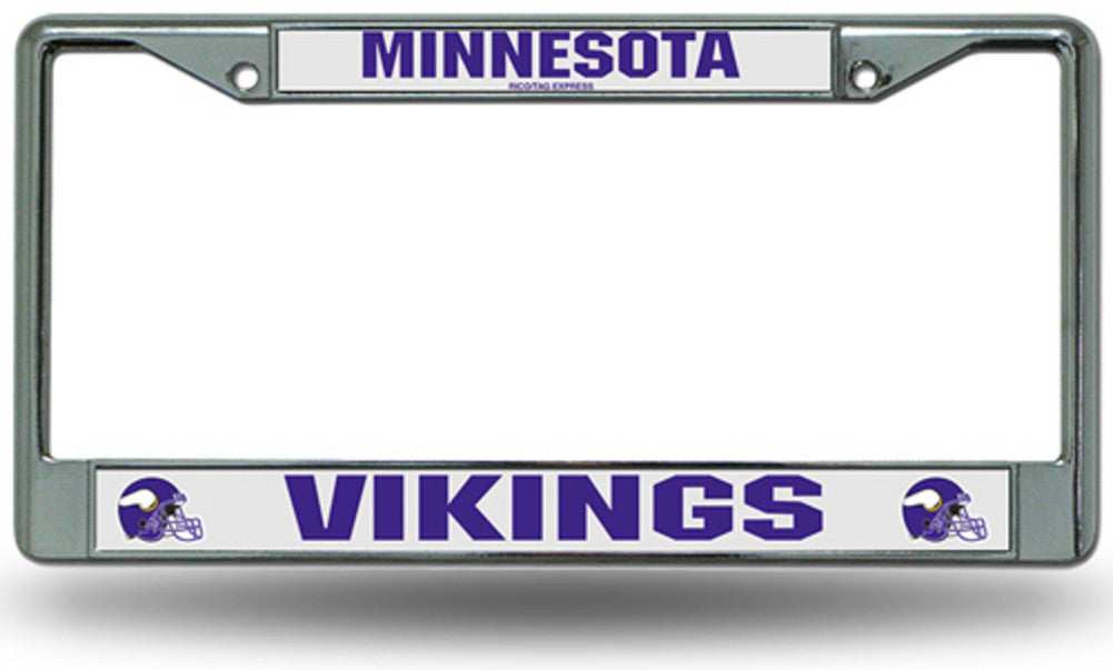 Chrome License Plate Frame - Minnesota Vikings