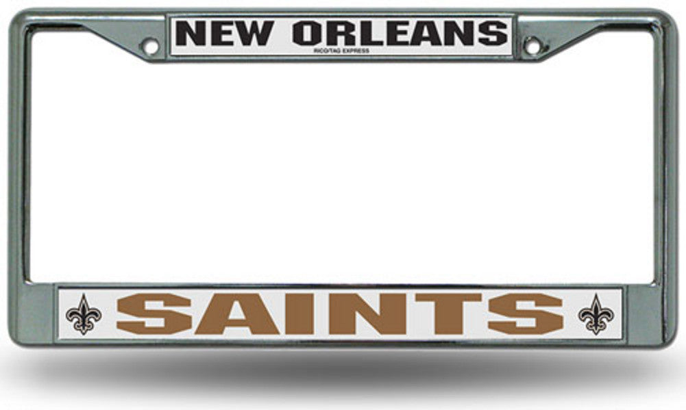 Chrome License Plate Frame - New Orleans Saints