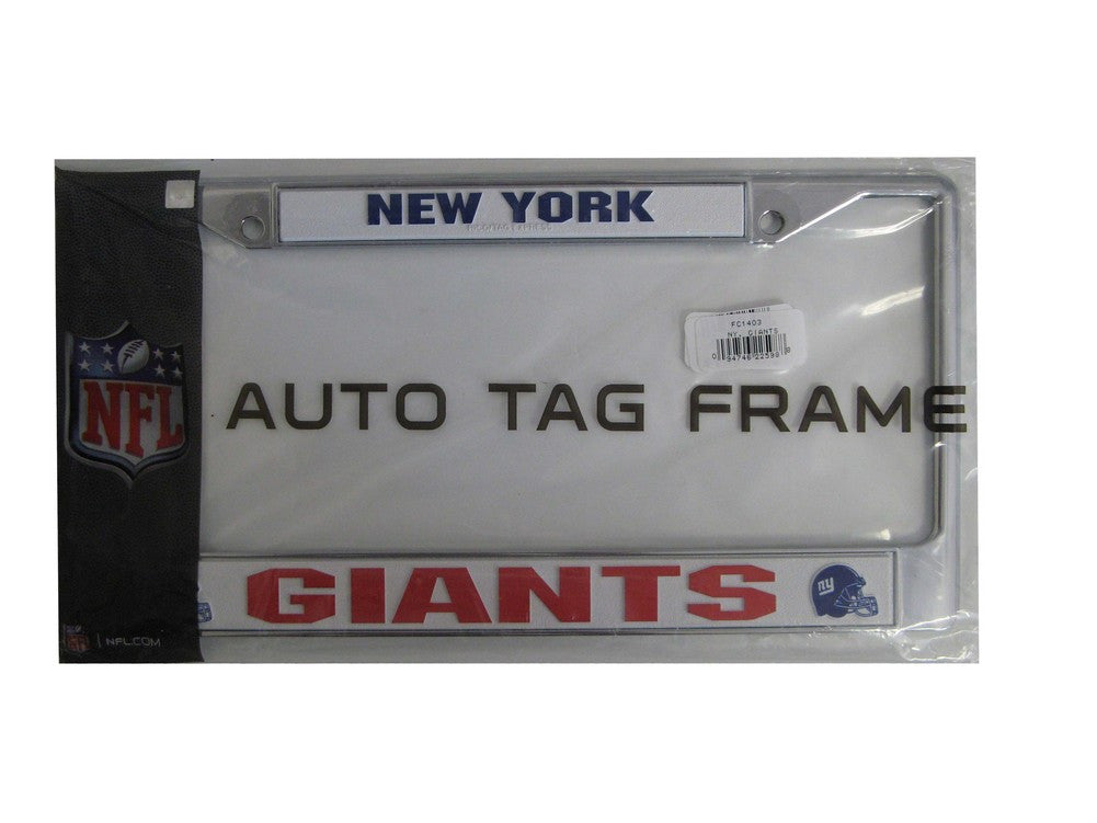 Chrome License Plate Frame - New York Giants