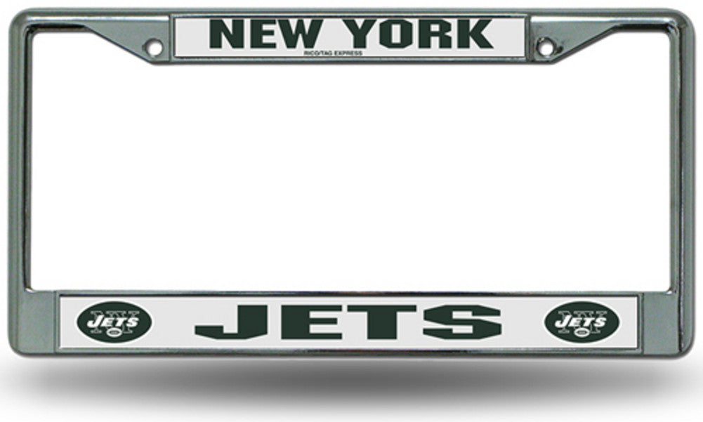 Chrome License Plate Frame - New York Jets