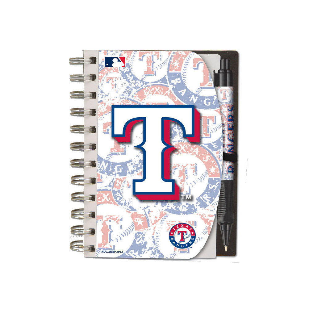 Deluxe Hardcover 4x6 Notebook & Pen Set (grip) - Texas Rangers